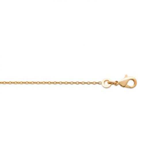 Bijou argent/plaqué or Adjustable 1.3mm gold chain with curb link