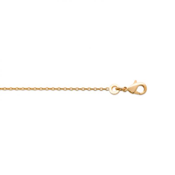 Bijou argent/plaqué or Chaine dorée maille forçat réglable 1,3mm