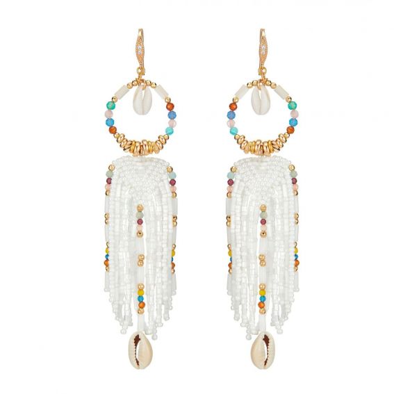 Hipanema BOUCLES D'OREILLES KOUKARACHA BLANC