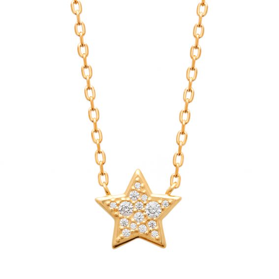 Women's gold star necklace