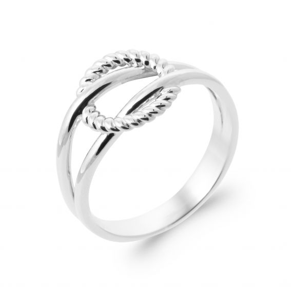 Bijou argent/plaqué or Bague pour femme entrelas