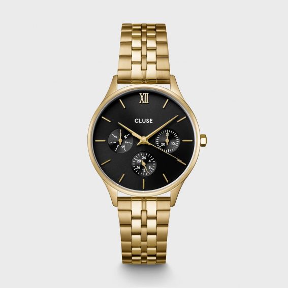 Cluse Midnight multi-function gold-black