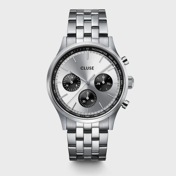 Cluse CLUSE watch - Anthéor Multifunction steel and black