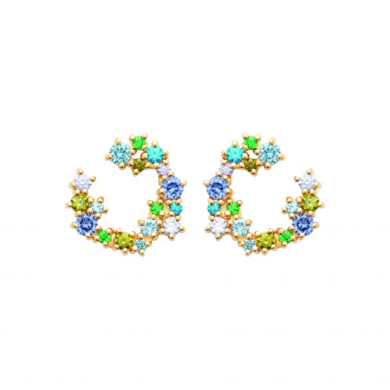 Bijou argent/plaqué or Brest 18k gold plated earrings