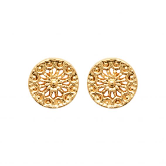 Bijou argent/plaqué or Mini Rimini large earring 18 carat gold plated