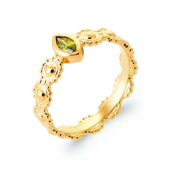 Raguse ring 18k gold plate