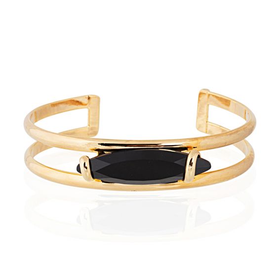 Andrea Marazzini Bracelet femme swarovski doré Marazzini Navette noir Deco1