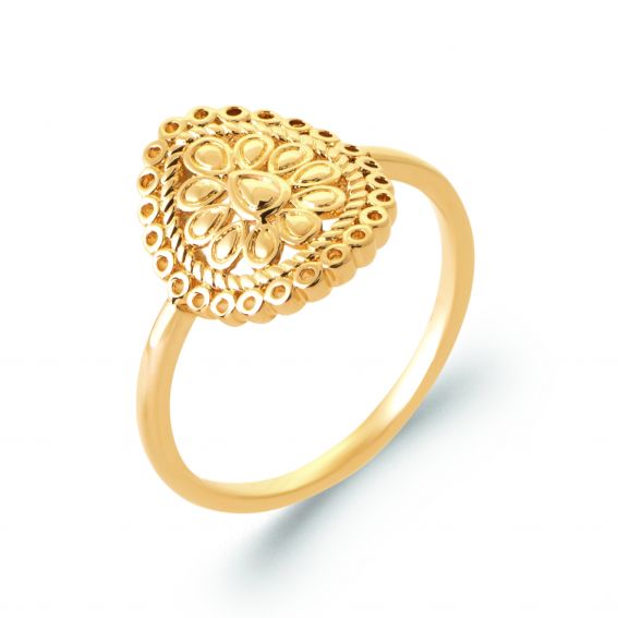 Bijou argent/plaqué or Rimini druppelring 18k gouden plaat