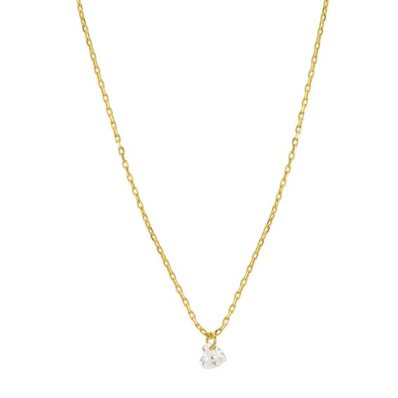 Mya Bay White Crystal Heart Necklace