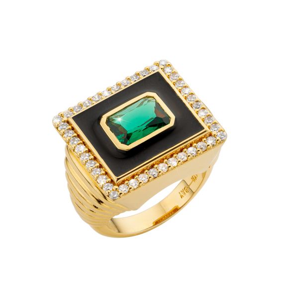 Bague Green Stone Tanya