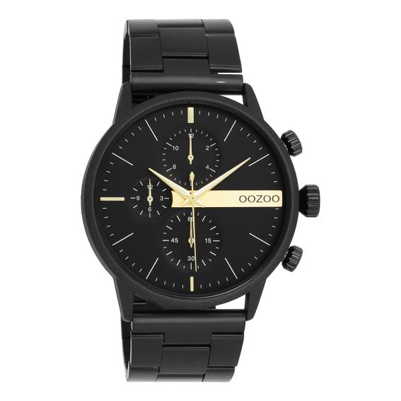 Oozoo Oozoo zwart en goud horloge C11412