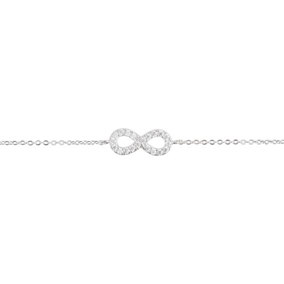 Bijou argent/plaqué or Bracelet infini empierré