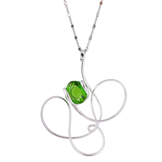 Andrea Marazzini Andrea Marazzini Swarovski Mini Fernet Green Lily Necklace