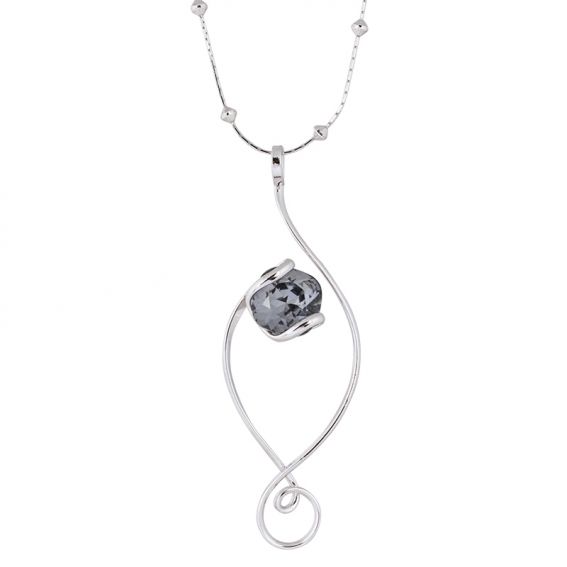 Andrea Marazzini Andrea Marazzini Swarovski Mini Silver Night necklace H shape