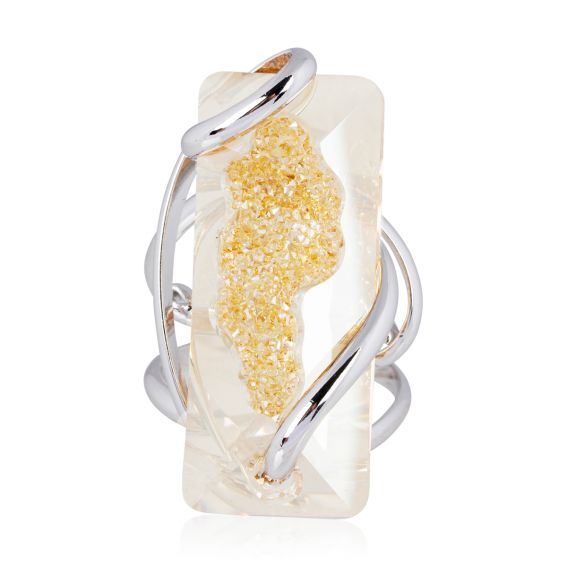 Andrea Marazzini Andrea Marazini Swarovski Big Moondust Golden Shadow Ring