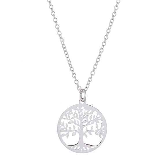 Bijou argent/plaqué or Collier arbre de vie​ en argent 925