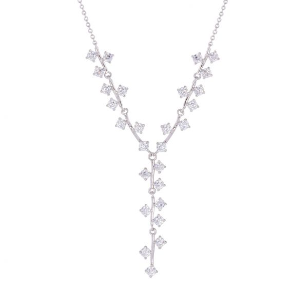 Bijou argent/plaqué or Collier argent femme​ branche