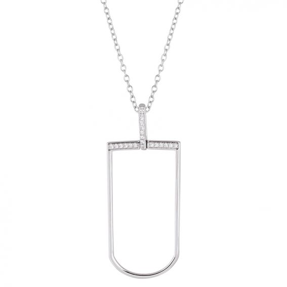 Bijou argent/plaqué or Women's silver barrette necklace