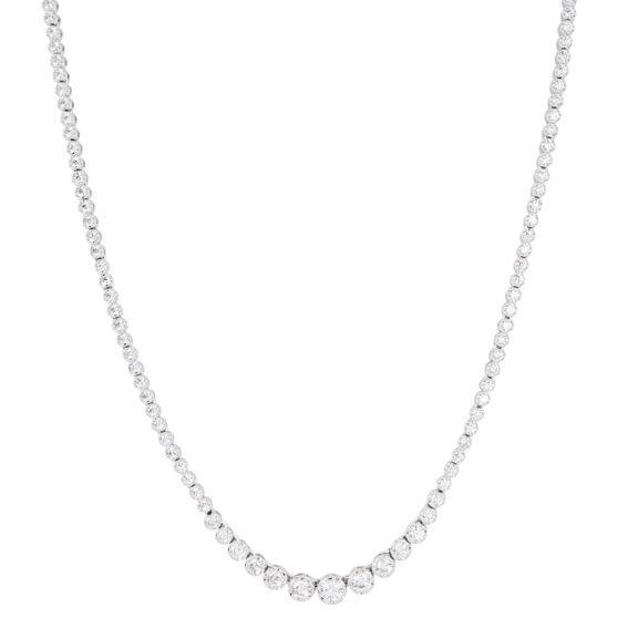 Bijou argent/plaqué or Collier brillant​ femme en argent