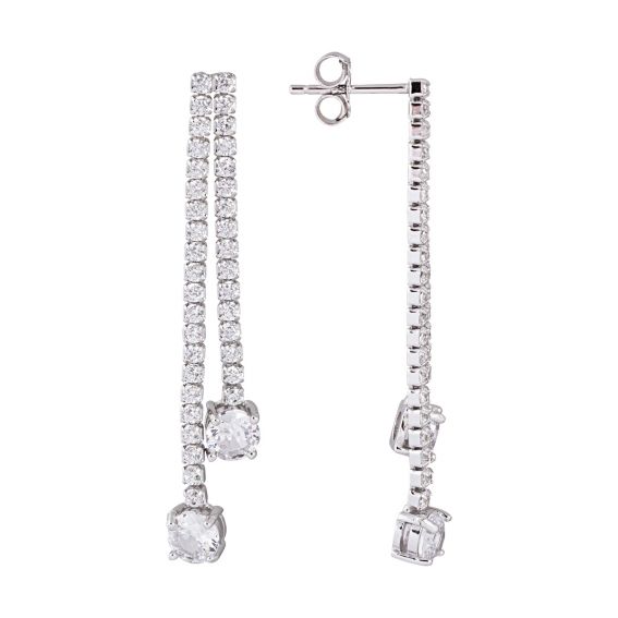 Bijou argent/plaqué or Boucles d oreilles Duo en argent