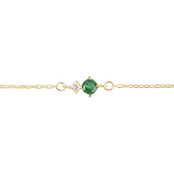 Emerald green stone bracelet