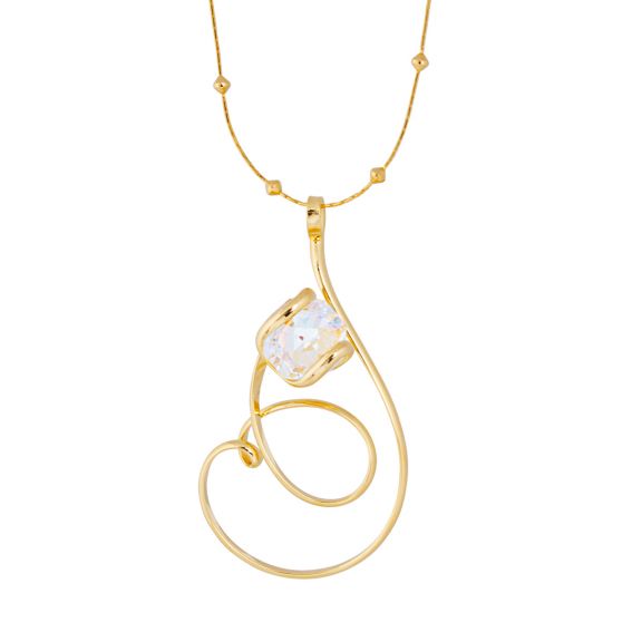 Andrea Marazzini Marazzini​ golden octagon AB necklace - Ginger