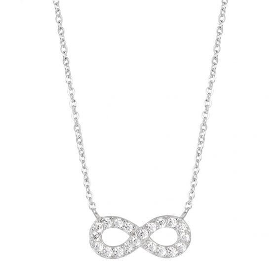 Bijou argent/plaqué or Collier argent infini​ empierré