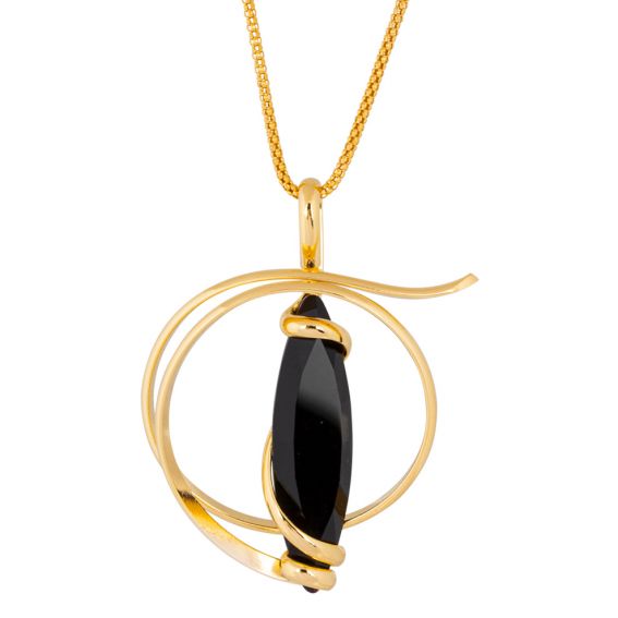 Andrea Marazzini Andrea marazzini​ collier femme Navette Black divina doré