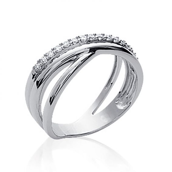 Bijou argent/plaqué or copy of Women's silver mesh ring