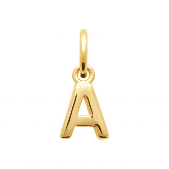 Bijou argent/plaqué or Letter A pendant