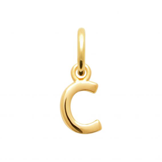 Bijou argent/plaqué or Letter C pendant