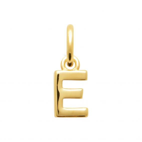 Bijou argent/plaqué or Letter E pendant