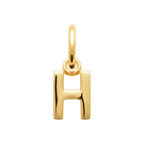 Bijou argent/plaqué or Letter H pendant