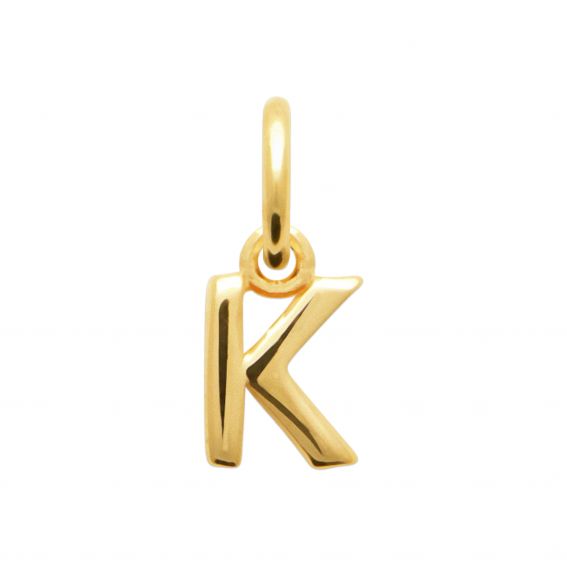 Bijou argent/plaqué or Letter K pendant