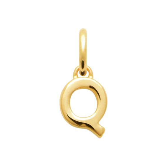 Bijou argent/plaqué or Letter pendant​ Q