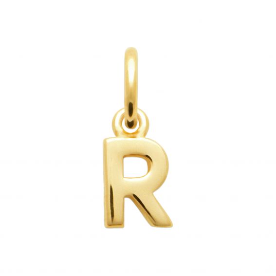 Bijou argent/plaqué or Letter R pendant