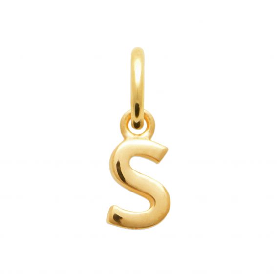 Bijou argent/plaqué or Letter S pendant