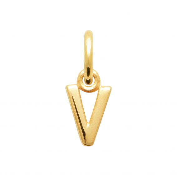 Bijou argent/plaqué or Letter V pendant