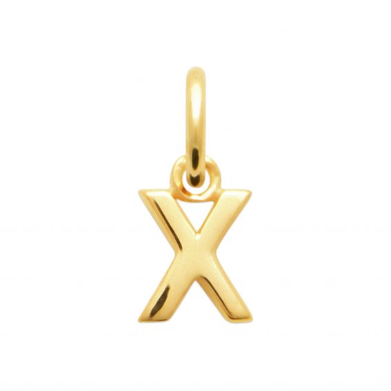 Bijou argent/plaqué or Letter X pendant