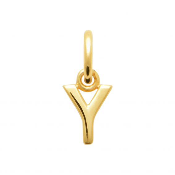 Bijou argent/plaqué or Pendentif lettre​ Y