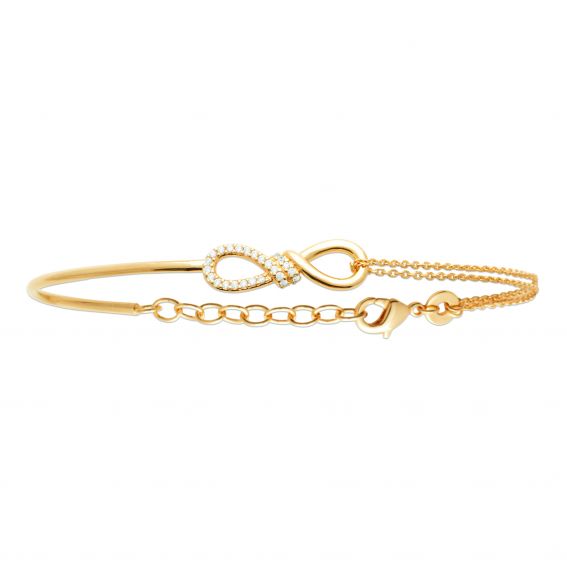 Bijou argent/plaqué or Gold infinity bracelet for women