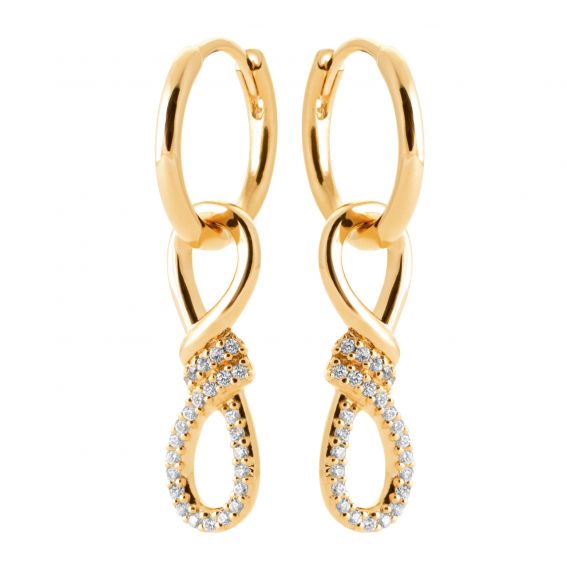 Bijou argent/plaqué or Women's gold infinity earring