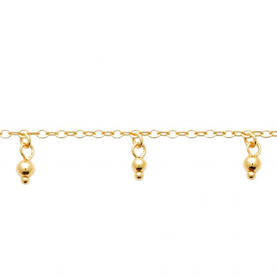 Bijou argent/plaqué or Gold plated gold ankle chain