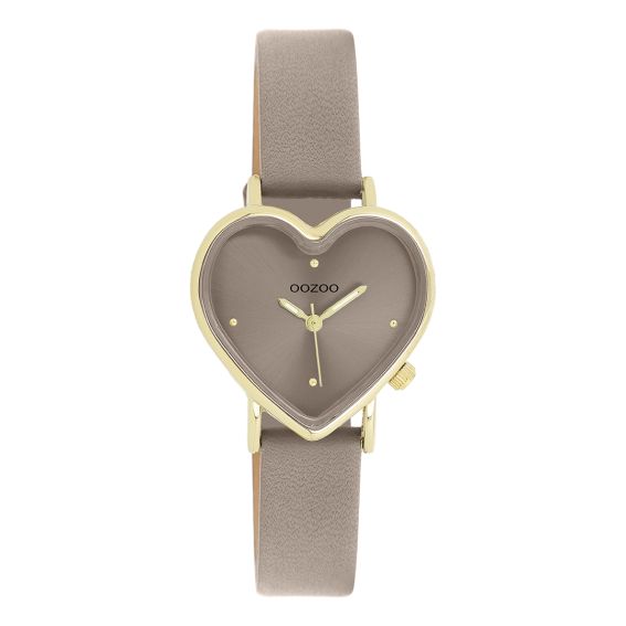 Oozoo Montre coeur Oozoo C11451 cuir taupe