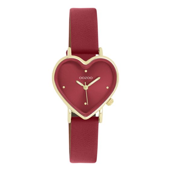 Oozoo Montre coeur Oozoo C11454 cuir rouge