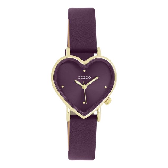 Oozoo Montre coeur Oozoo C11450 cuir mauve