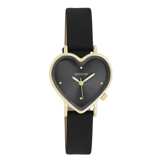 Oozoo Montre coeur Oozoo C11452 cuir noir