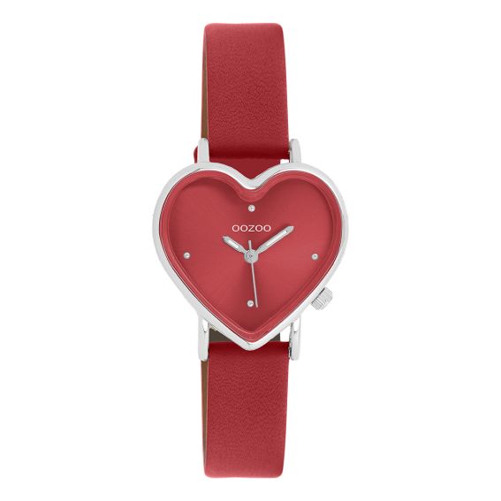 Oozoo Montre coeur Oozoo C11448 cuir rouge