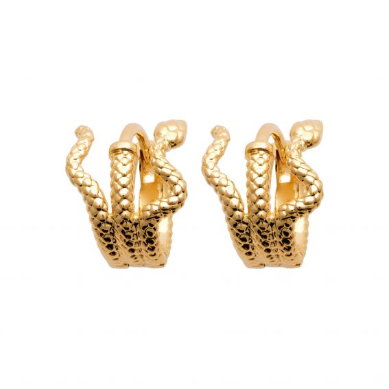 18k gold plated snake earring