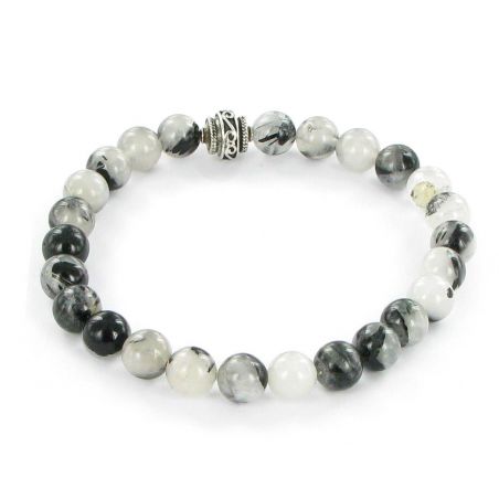 Göshö - [Scheiding] Black Quartz Rutil - Armband Gosho